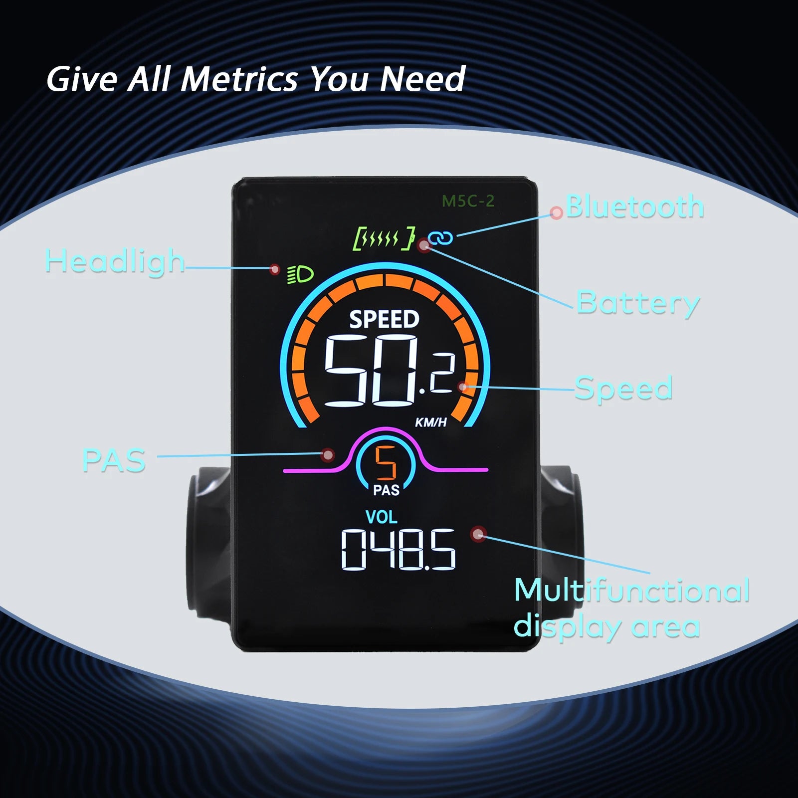 [Haytrix-US] Fatbike V20 Screen 
EBike LCD Display Bicycle Speedometer Cycling Computer