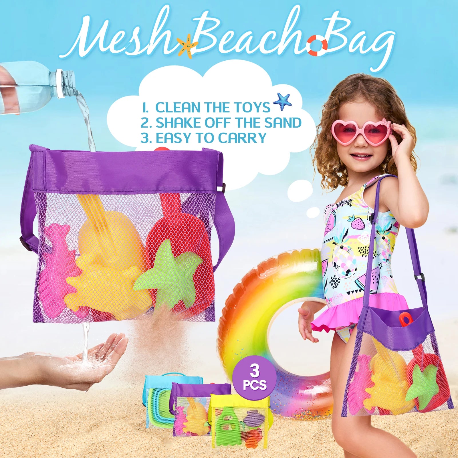 35pcs Beach Toys Summer Outdoor Games 
Sand Play Plastic Bucket,   Watering Bottle,   Shovels Kids Beach Water Game Toys gifts