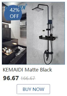 KEMAIDI Multifunctional Shower Panel Tower with Rainfall Waterfall Bathroom Shower Column Bath Shower Systerm W/ Massage Jets