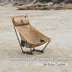 OneTigris Portable Camping Chair. 
Outdoor ,High Back, For Fishing , BBQ,  Parties Indoor Use