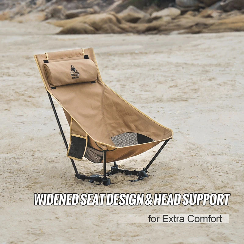 OneTigris Portable Camping Chair. 
Outdoor ,High Back, For Fishing , BBQ,  Parties Indoor Use
