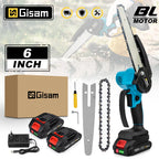 Gisam 8 Inch Brushless Electric Chainsaw
 Cordless Electric Saw Woodworking  
Cutting Tool Compatible with Makita 18v Battery Pin