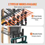 SucceBuy 16 Slots Garden Tool Organizer Yard Tool 
Tower Rack with Hooks Wheels 
Long-Handled Rake Stand Holder for Garage Storage