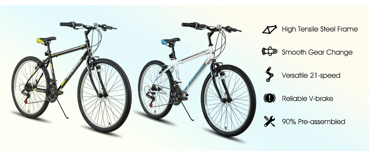 Hiland 24 26 inch Mountain Bike for Men Women, 21 Speeds 
High-Carbon Steel Frame, Sport Cycling MTB Bicycle for Adult