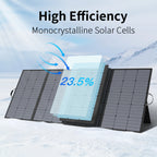 MHPOWOS 400W Portable Solar Panel, 
Lightweight Foldable Solar Panels with an Adjustable Kickstand, 
IP67 Waterproof Solar Charger