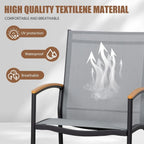 3 Piece Outdoor Rocking Bistro Set . 
Textilene Fabric , Small  table 
Patio Furniture Set , for Front Porch