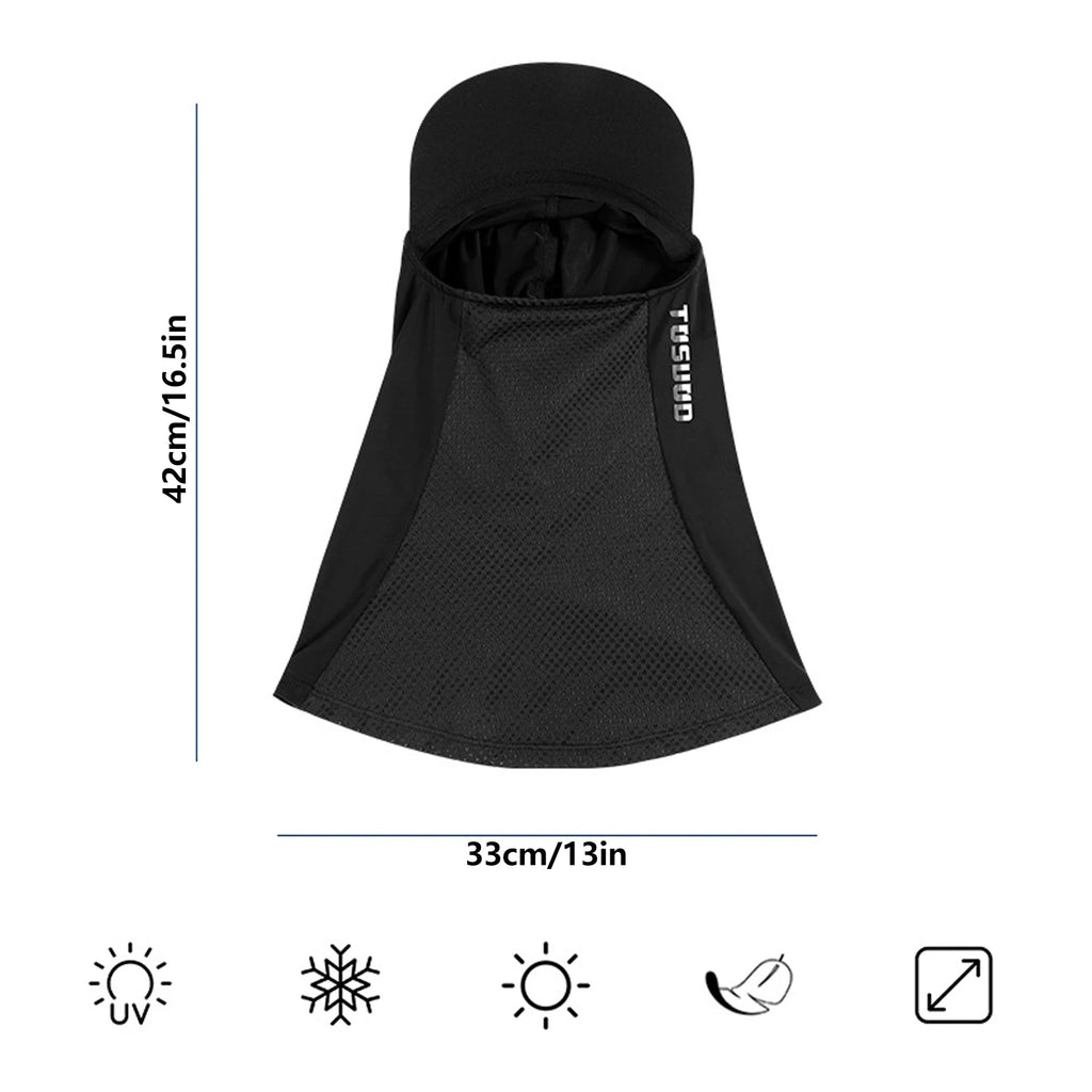 Sunscreen Face Cover Sun Hood Hat UV Protection Ice Silk Headgear For Men Women Cycling Climbing Running Motorcycle Helmets