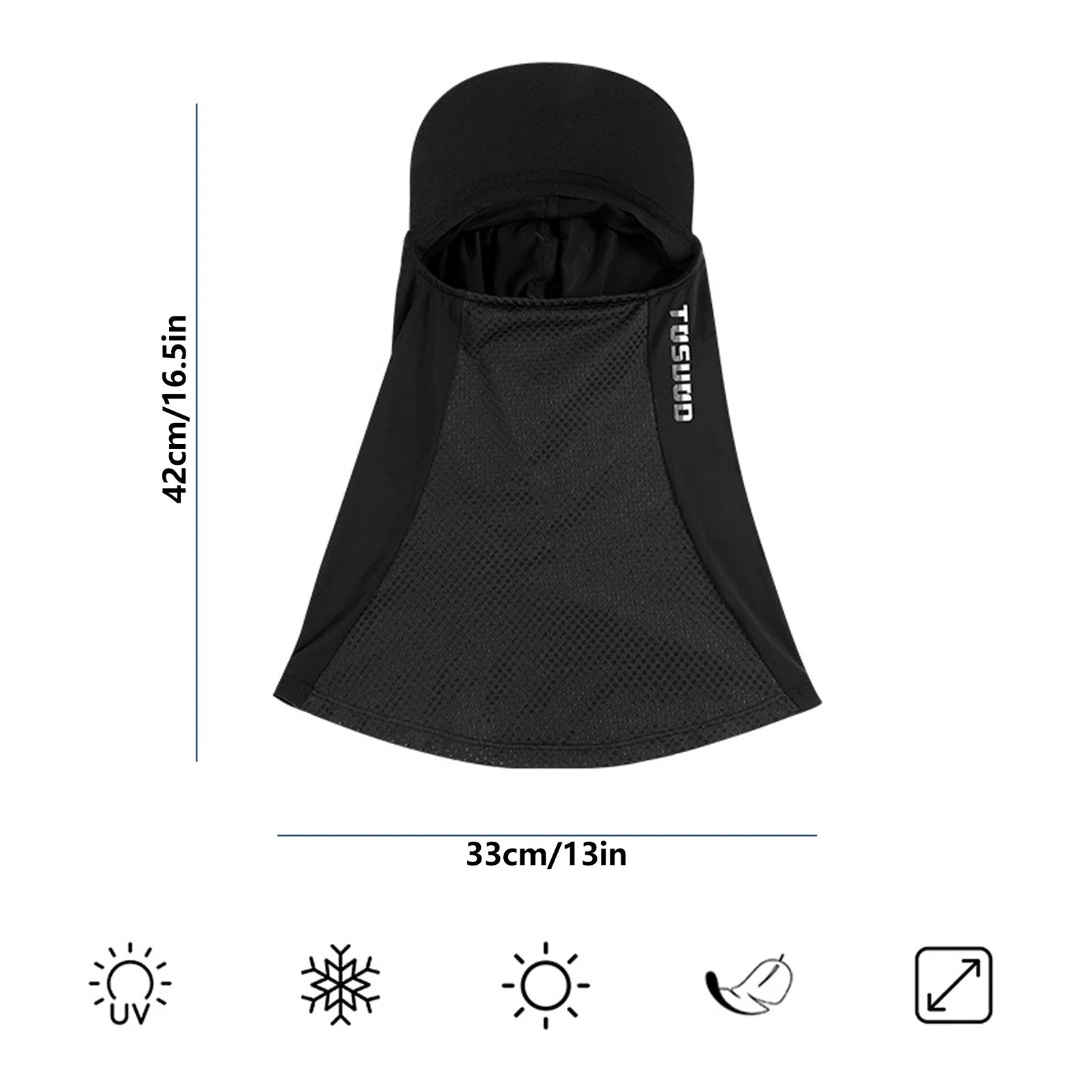 Sunscreen Face Cover Sun Hood Hat UV Protection Ice Silk Headgear For Men Women Cycling Climbing Running Motorcycle Helmets