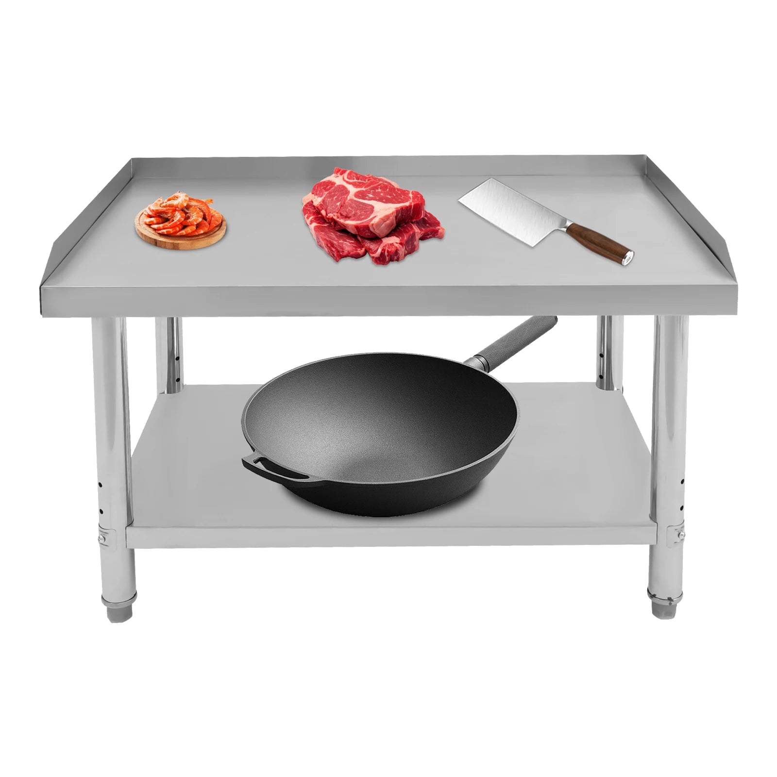 36*24*35 cm Commercial Work Table Work with Backsplash Prep for Kitchen Restaurant ,Garage ,Laundry