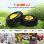SucceBuy 2-Pack Solid PU Run-Flat Tire Wheel 10" 
Flat Free Tubeless Tires and Wheels for Dollies Garden Trailers Various Carts