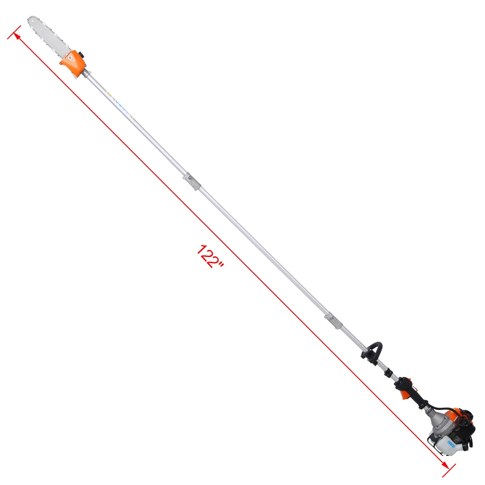 10 in 1 Multi-Functional Trimming Tool, 
52CC 2-Cycle Garden Tool System with Gas Pole Saw,
Hedge Trimmer, Grass Trimmer