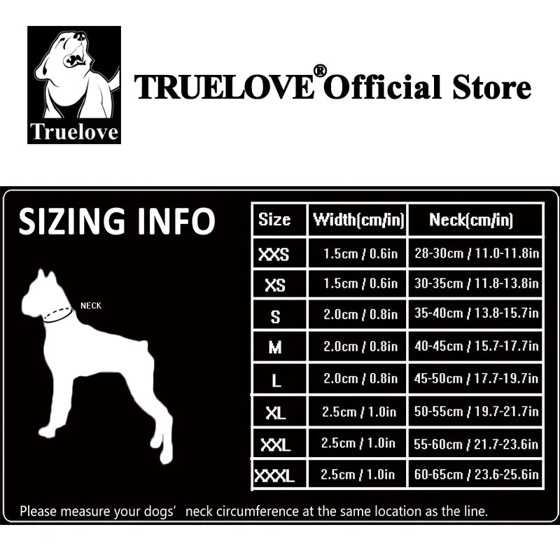 Truelove Pet Dog Collar Nylon Adjustable 
Webbing, Padded , Soft Reflective Durable Heavy Duty Training Custom Luxury Cat TLC5011