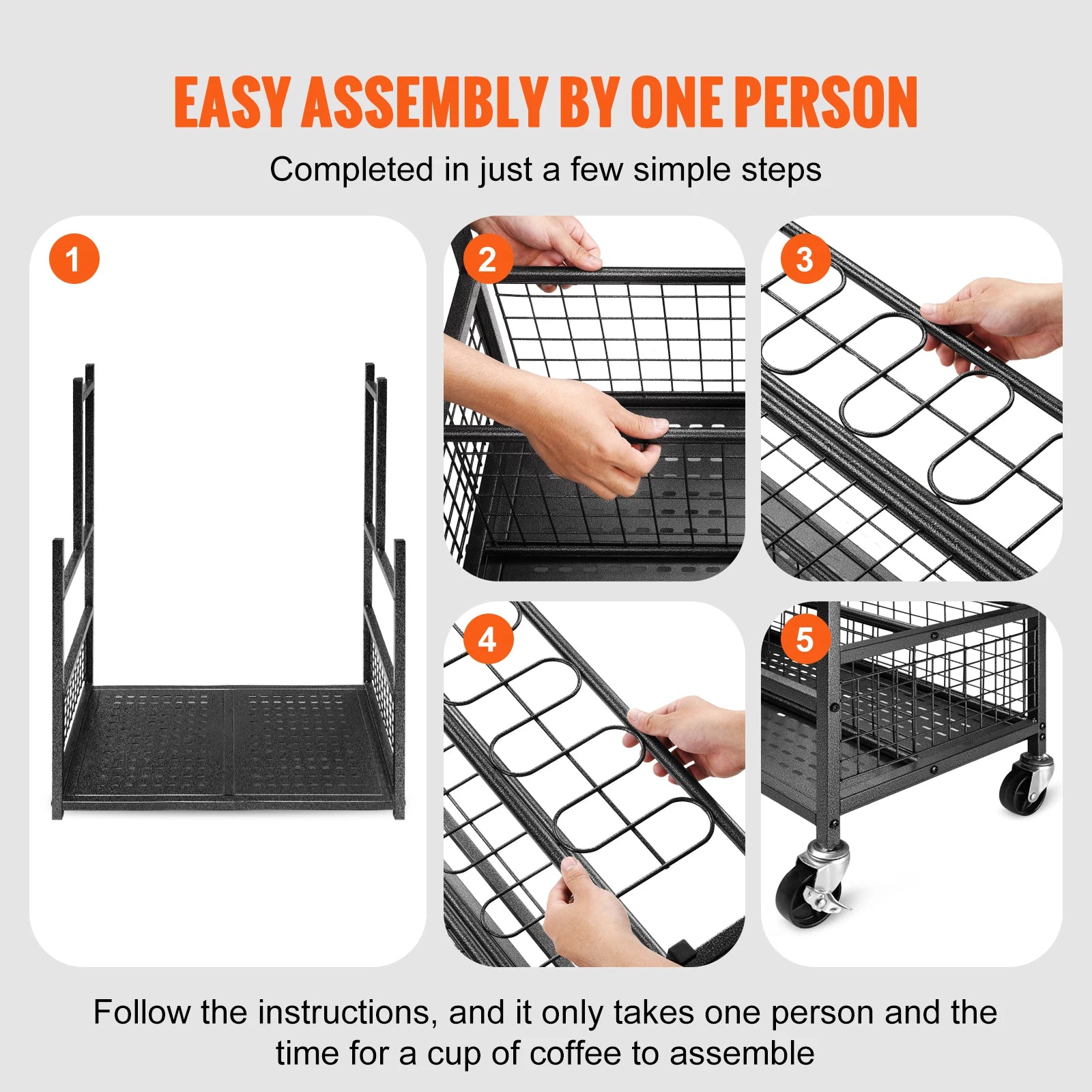 SucceBuy 16 Slots Garden Tool Organizer Yard Tool 
Tower Rack with Hooks Wheels 
Long-Handled Rake Stand Holder for Garage Storage