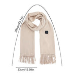 USB Charging Electric Heated Scarf Adjustable Temperature Electric Winter Warmer Unisex Creative Neck Warmer