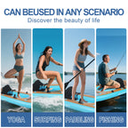 HHSJZWCY 10' Inflatable Stand Up Paddle Board Kayak, 
34'' Extra Wide, for Adults, with Seat, PaddleBoard for Fishing,Touring,