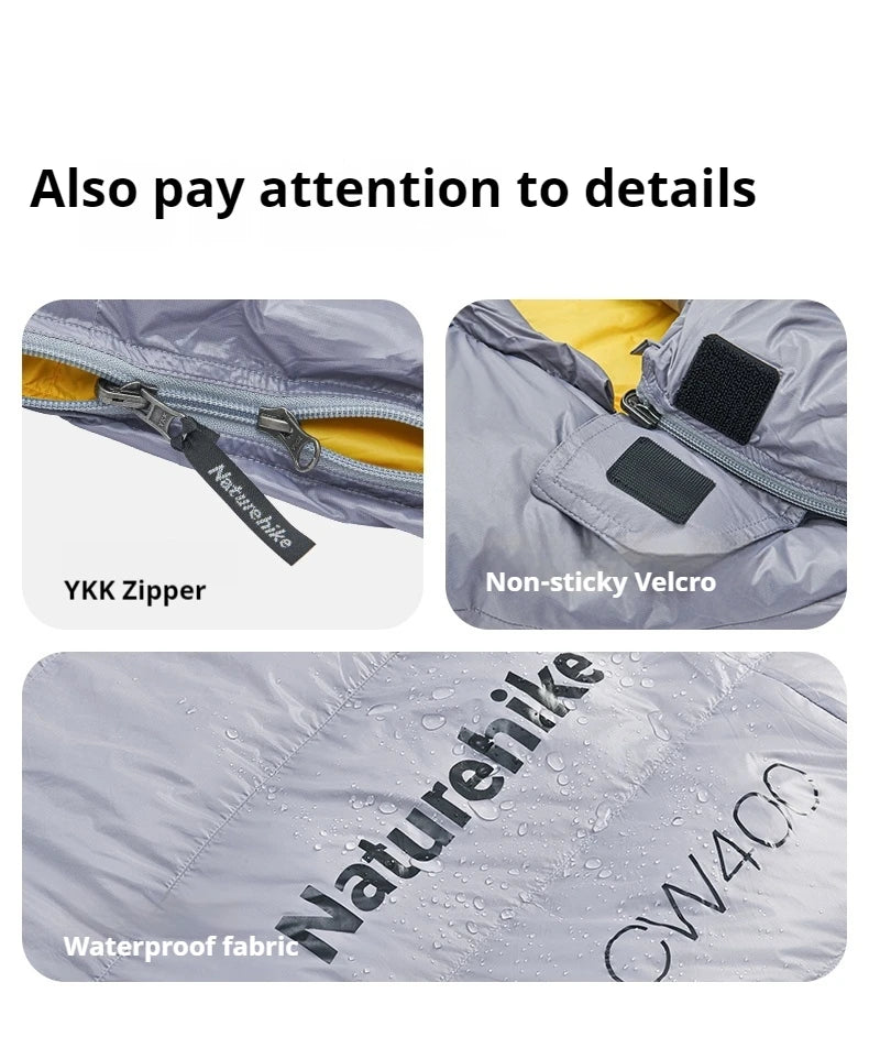 Naturehike Outdoor Down Sleeping Bag Duck Down 
Winter Ultralight Camping Portable Warm Envelope 650FP Adult