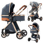Portable Baby Stroller 2-in-1
Pram Foldable Pushchair Lightweight Travel System
 Buggy Newborn New Model Carriage