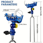 2-piece stainless steel fishing rod holder, 
360° adjustable one-touch lock, reinforced nylon tip and tapered drill rod self-lock