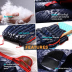 Ultralight Compact 650 Fill Power Down Sleeping Bag for Hiking 
- 32-50F, 27oz Weight, Envelope Style