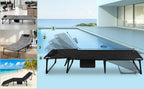 Portable Folding Camping Cot -
3-Position Adjustable Reclining Lounge Chair
 with Pillow, Outdoor Sleeping Bed (68cm Wide)