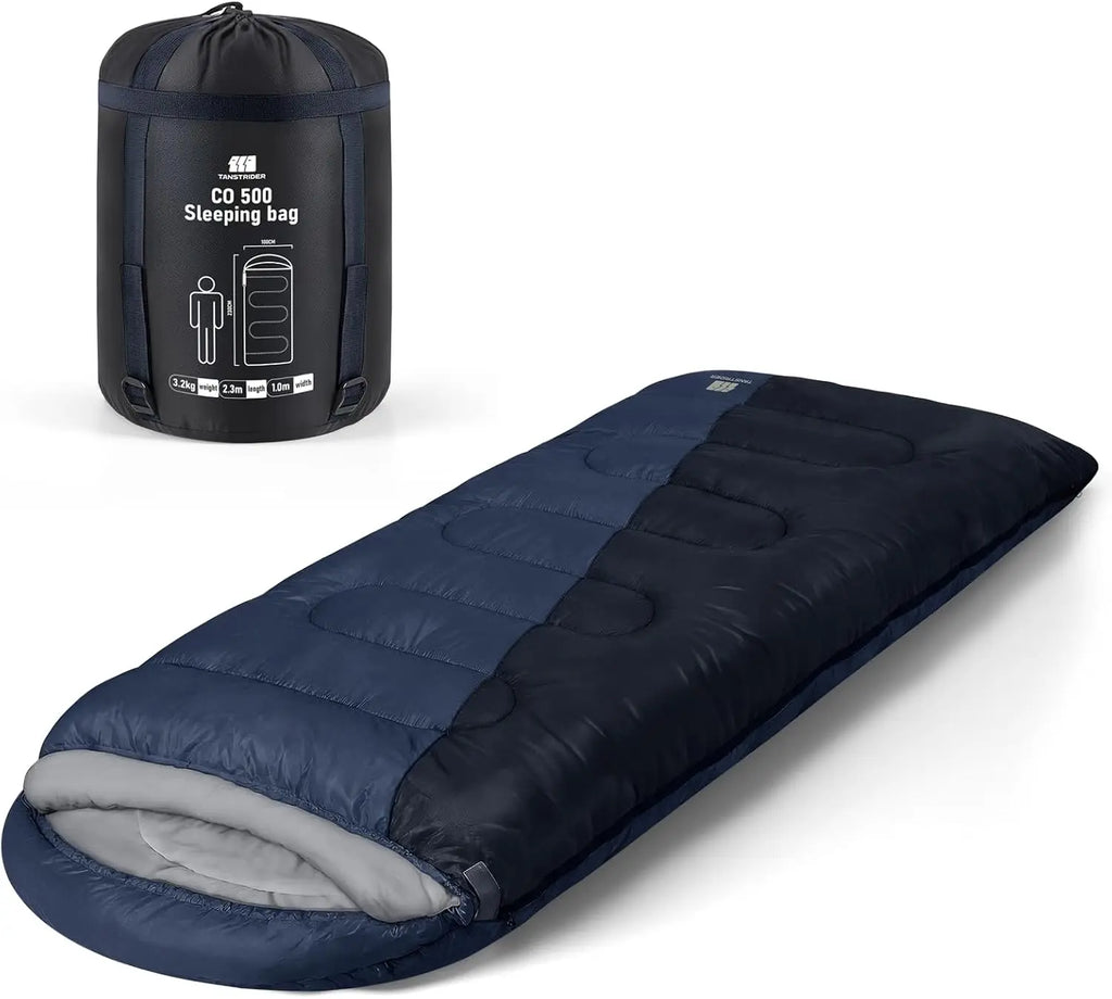 0 Degree XXL Winter Sleeping Bags for Adults Cold Weather,Camping Sleeping Bag for Kids with Compression Sack,4 Season Camping