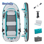 Bestway 65159 5 Person Inflatable Kayak - 
Durable PVC Material, Large Adventure Boat, Kit Format, Highly Buoyant and Stable