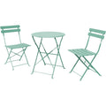 Grand patio 3-Piece Steel Foldable Bistro Set .  2 Chairs and 1 Table .  
Weather-Resistant Outdoor/Indoor for  Conversation
