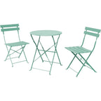 Grand patio 3-Piece Steel Foldable Bistro Set .  2 Chairs and 1 Table .  
Weather-Resistant Outdoor/Indoor for  Conversation