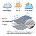 Garden Parasol Cover with Rod & Pull Ring UV Protection 210D Oxford Waterproof Fabric Cantilever Large Umbrella Cover Outdoor