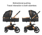 PU Leather Baby Stroller 2 in 1 Travel System 
High Landscape Portable Baby Pram
Newborns Aluminum Frame Baby Carriage