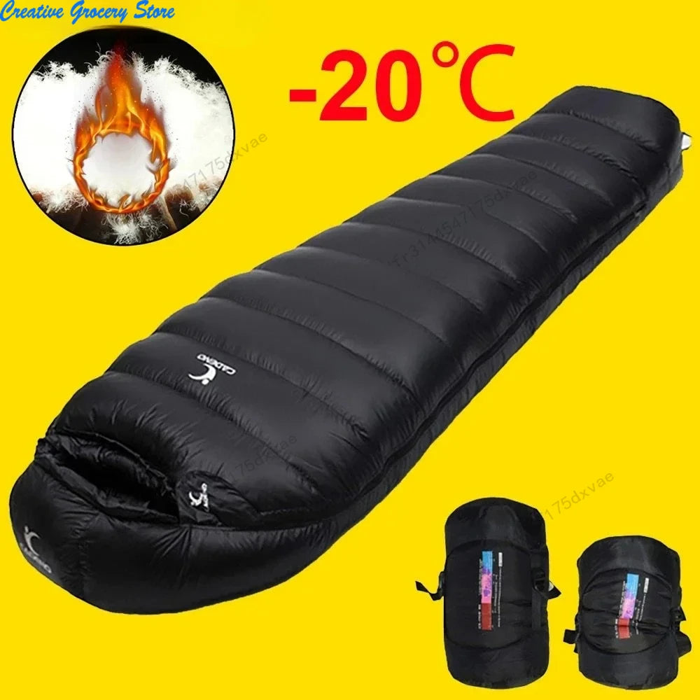 Outdoor Camping White Duck Down Sleeping Bag
Ultralight Winter Autumn Adult Sleeping Bag Suitable for Travel Hiking Camping
