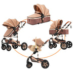 Baby Stroller Combo Car Seat, Travel System with Isofix Base,
Baby Carriage 3in1 Reversible Foldable Standard Stroller