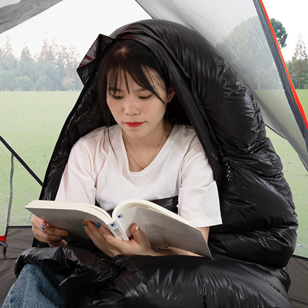 Mummy Sleeping Bag White Duck Down
Camping  Waterproof Portable for Adults Cold Weather