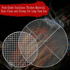 Stainless Steel 304 Food Grade 8-75CM 
Round BBQ Barbecue Grill Wire Grid Mesh Net