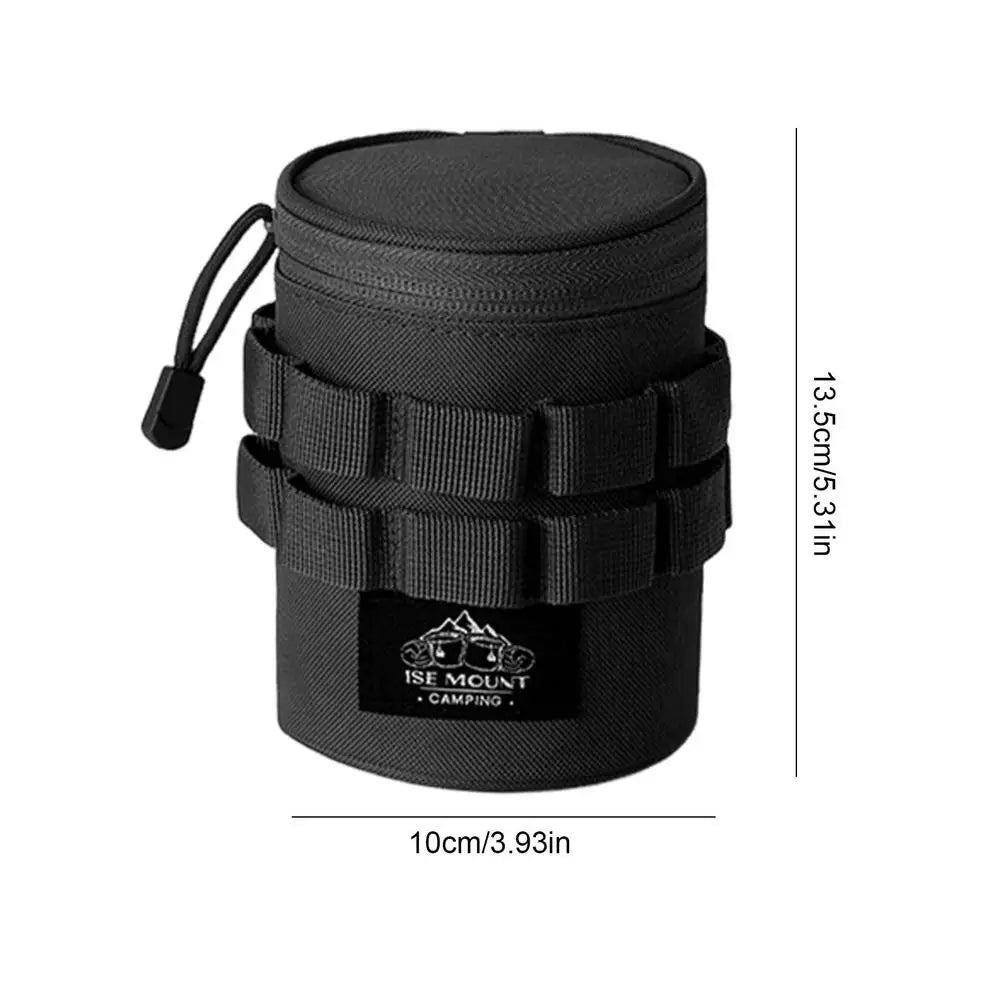 Water Bottle Storage Bag Water Bottle Carrier Pouch with Mesh Bag with Adjustable Handle for Outdoor Climbing Hiking Travel