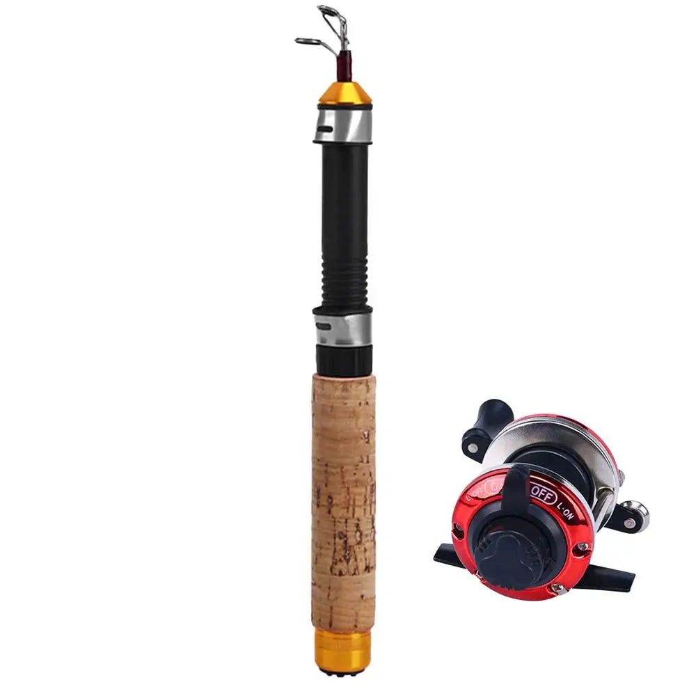Ice Fishing Rod With Reel Mini Telescopic
60 80 100CM Carbon. for  River ,Shrimp , Carp Fishing Pole