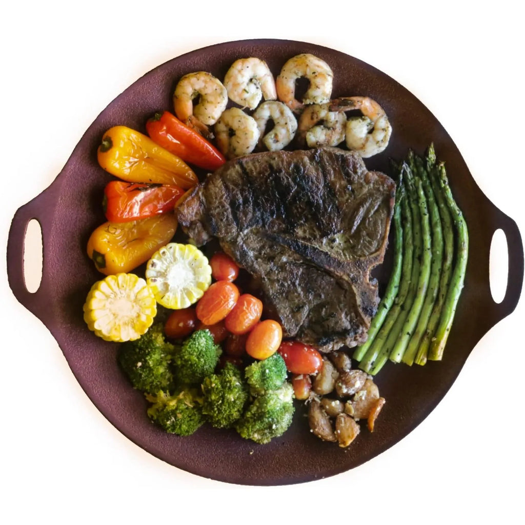14-inch Nonstick Round Griddle Grill Pan,
for Korean BBQ/Teppanyaki , Tawa, Roti / Induction Ready/Made in Korea