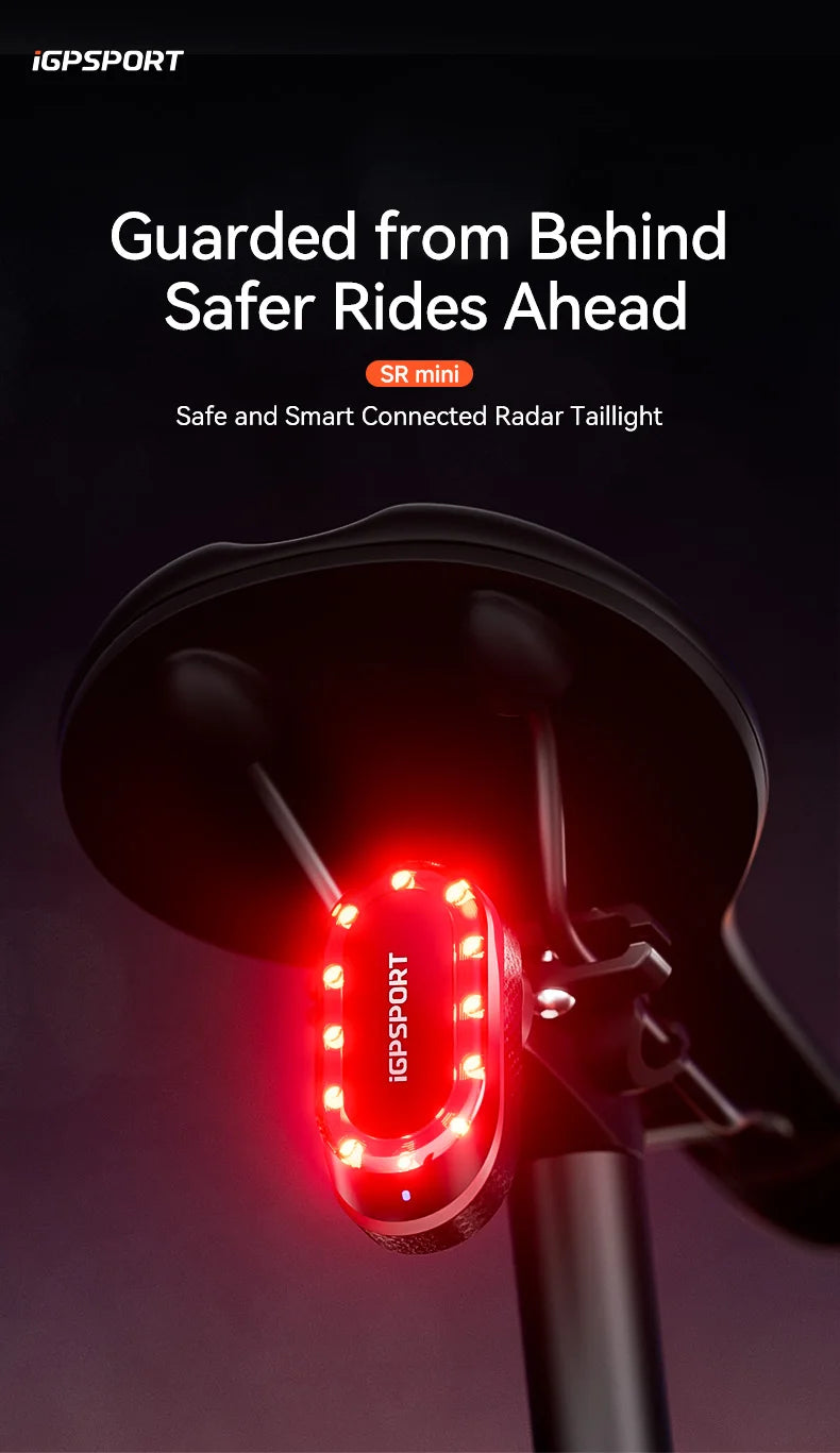 iGPSPORT SR  mini Tail Light with Brake Alert IPX7 
Waterproof Daytime Running Lamp for Road Cycling Bike Safety