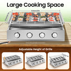 4 Burners , BBQ Propane Gas Grill.
Removable Smokeless Barbecue Grill
Portable for Outdoor Patio Garden