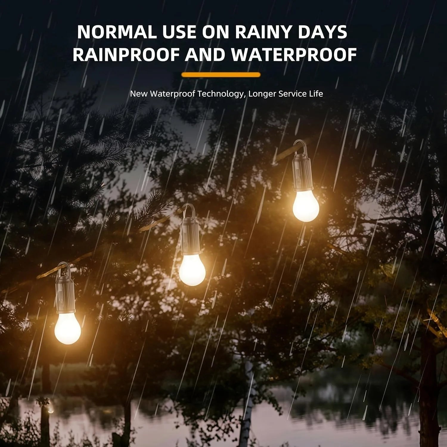 Solar Camping Light: Type-C, 3 Modes, 
Waterproof. Portable for Hiking & Emergencies.