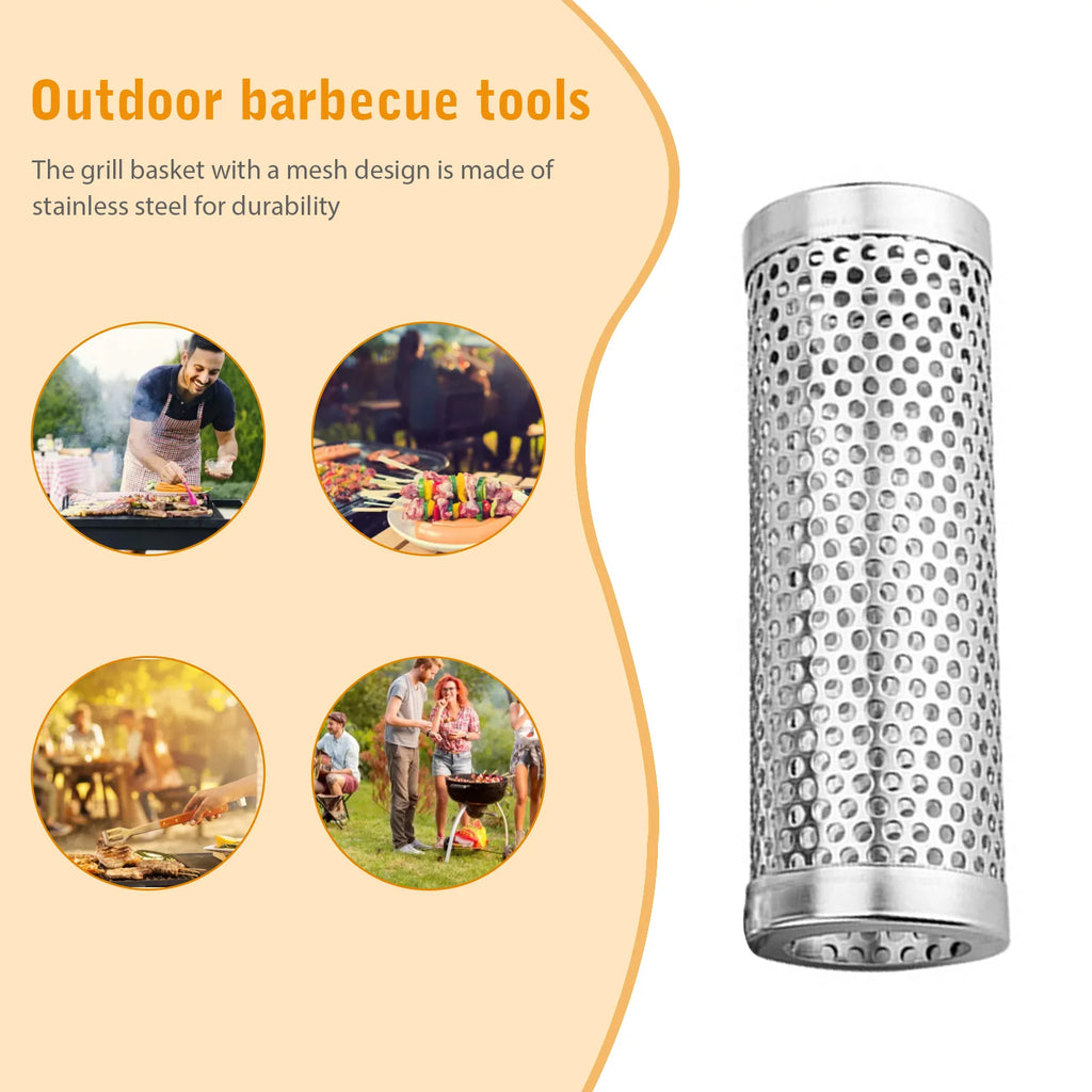 6/12in BBQ Grill Smoke Pipe High Temperature Resistant Round 
BBQ Wood Pellet Smoker 
Tube  Easy To Clean Barbecue Gadgets