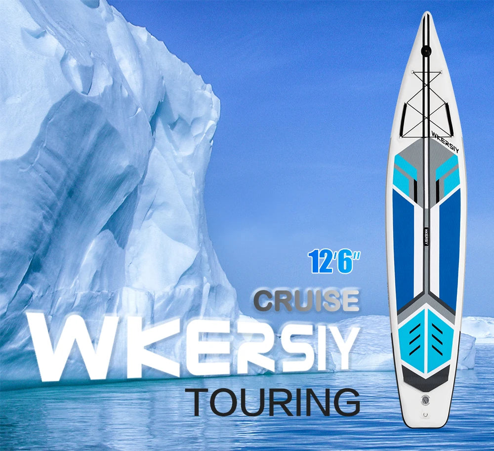 12'6 cruising paddle board for turing SUP Inflatable with 32" width and big capacity paddle board suitable for 2 persons