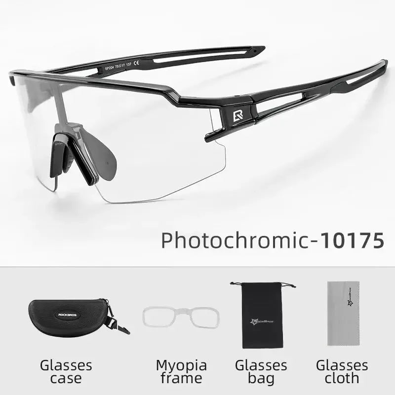 ROCKBROS Cycling Glasses Photo chromic Eye  Windproof Sport glasses