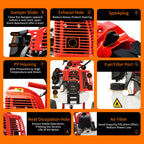 Hand Push Sweeper 43CC 
Artificial Turf Sweeping 
Brushes Rake For Grass 2-Stroke Gasoline Engine