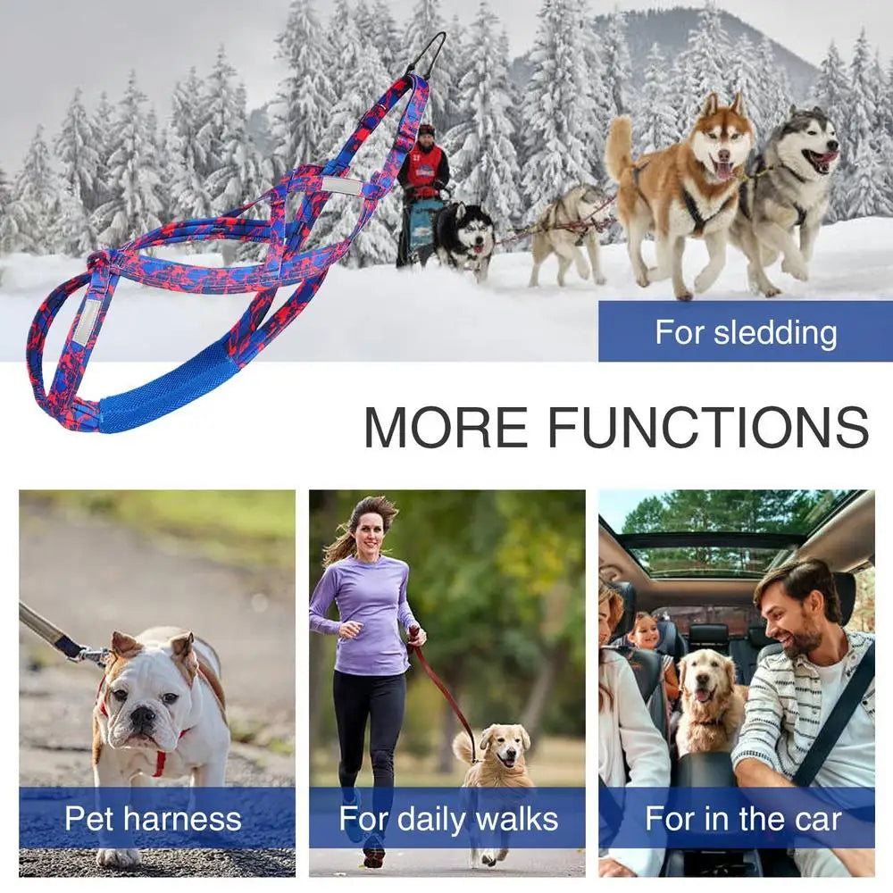 Pet Sledge Harness for Small ,Large Dogs
Reflective  Vest     Weight Pulling Sledding Harnesses Mushing X Back Chest Strap