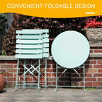Grand patio 3-Piece Steel Foldable Bistro Set .  2 Chairs and 1 Table .  
Weather-Resistant Outdoor/Indoor for  Conversation