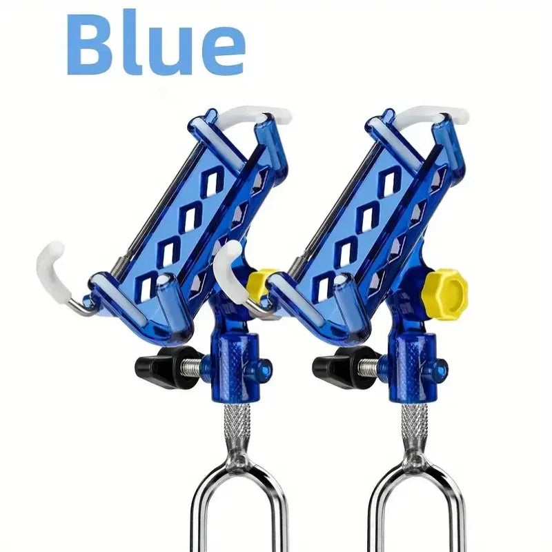 2-piece stainless steel fishing rod holder, 
360° adjustable one-touch lock, reinforced nylon tip and tapered drill rod self-lock