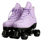2025 Double-Row Roller Skate Shoes  
4 Wheels Skates For Women Men Outdoor Sport Skating Training Quad Sneakers Size 34 35 36-45