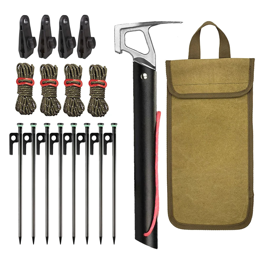 18Pcs 11.8 Inch Metal Tent Stakes 
Camping  Accessories Kit Hiking , Garden Ground