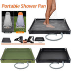 Portable Shower Pan with Drain Hose Camping , 
Outdoor Tent Shower Tray,    for RV  Camping , Beach,  Pet Bath